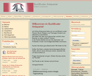 buchbruder.de: BuchBruder Antiquariat - Stöbern erwünscht
Online-Antiquariat, spezialisiert auf Musicalia, Occulta, Esoterica, Theologica und Varia