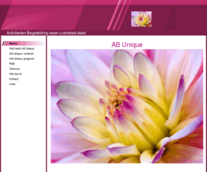 abunique.org: Activiteiten Begeleiding waar u centraal staat - Home
Activiteiten Begeleiding waar u centraal staat, AB-Unique, activiteitenbegeleiding aan huis, Amersfoort, zelfstandig wonende ouderen, individuele activiteiten, AB, Monique Hermsen