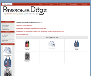 pawsomedogclothes.com: Pawsome Dogz, Haute designs for pawsome dogz
Pawsome Dogz - Haute dog clothes for the pawsome dog