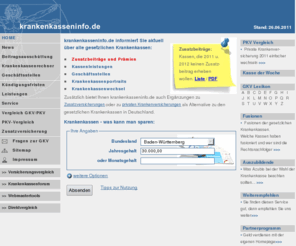 krankenkasseninfo.de: Krankenkassen im Vergleich
Krankenkassen - gesetzliche Krankenkassen im Vergleich