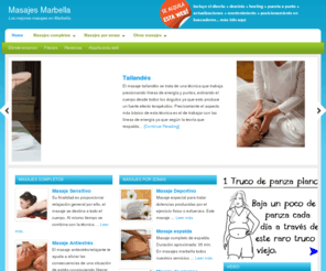 masajesmarbella.es: Masajes Marbella - Massage Marbella - Relajantes Antiestrés Sensitivos Tantra
Masajes Marbella - Masajes Relajantes, Antiestrés, Sensitivos, Tantra. En el centro de Marbella. ***** WEB EN ALQUILER ****