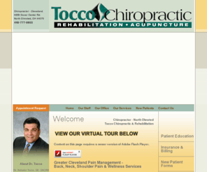 toccochiropracticandrehab.com: Cleveland Chiropractor - Massage Therapy, Pain Management, Physical Therapy - North Olmsted, West Lake, Rocky River
Greater Cleveland chiropractor specializing in pain management & board certified specialists. Receive Massage Therapy, Pain Management, Physical Therapy and Acupuncture at Tocco Chiropractic & Rehabilitation.