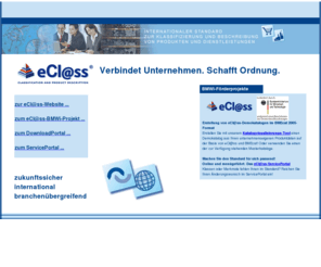 eclass-standard.com: eCl@ss, der internationale Standard zur Klassifizierung von Produkten und Dienstleistungen - Home
eCl@ss - internationaler Standard zur Klassifizierung und Beschreibung von Produkten und Dienstleistungen