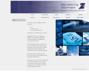 z-informatik.com: Zernpfennig Informatik
Webauftritt der Firma Zernpfennig Informatik System Integration & Business Solutions