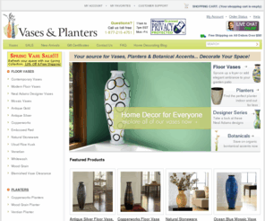 floorvasedepot.com: Vases, Floor Vases, Decorative Vases & Planters - Vases&Planters.com
Over 2,000+ vases in stock! Shop the best selection of top quality vases, floor vases, decorative vases and planters. Superior customer service and fast shipments.