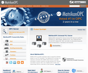 matriconopc.net: OPC Server from MatrikonOPC â Modbus and 500 OPC Servers and Products
MatrikonOPC has over 500 OPC Servers and Products for most protocols and APIs on the market. Each OPC Server from MatrikonOPC has built-in OPC Security and Redundancy. Free downloads are available. MatrikonOPC is the world's largest provider of OPC Servers, OPC Clients and OPC Historians.