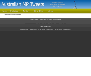 mptweets.net: Australian MP Tweets - Statistics about Australian politicians using Twitter
Statistics about Australian politicians using Twitter