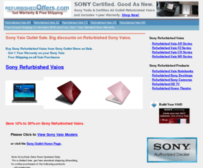 refurbishedoffers.com: Refurbished Vaio, Sony Refurbished Vaio, Used Vaio Laptops
Sony Certified Refurbished Vaio Laptops, Get 1 Year Warranty & Free Shipping On All Refurbished Vaio Laptops.