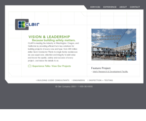 claircompany.com: Clair Company
Plan Review, Inspection, Project Management, Code Consulting, and Special Inspection & Materials Testing Firm