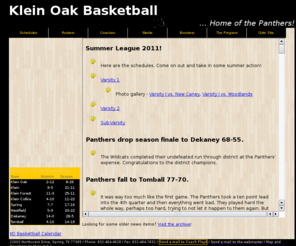 kleinoakbasketball.com: Klein Oak Basketball ... Home of the Panthers!
