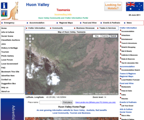 huonvalley.info: Huon Valley - Home
Huon Valley Community and Visitor Information Portal: An Australian made website for Huon Valley that benefits Locals, Tourism and Business.