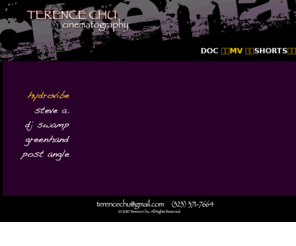 terencechu.com: Terence Chu - hydrovibe
Terence Chu I Cinematographer I Reel