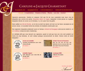 beaujolais-charmetant.com: Beaujolais Charmetant | Producteur de vins du Beaujolais, Côte de Brouilly, Crémant de Bourgogne | Accueil
Découvrez nos beaujolais rouges, beaujolais blancs et beaujolais rosés. Ces vins de terroir sont vinifiés et mis en bouteille à la propriété, au coeur du Beaujolais.