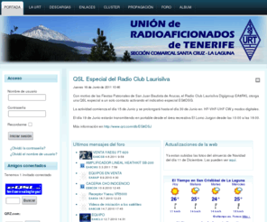 ea8urt.com: URT - Union de Radioaficionados de Tenerife
Portal de la Unión de Radioaficionados de Tenerife, sección comarcal Santa Cruz - La Laguna