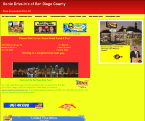 sonicdriveinsd.com: Sonic Drive-In of San Diego
Sonic is America's Drive-In and is Your Ultimate Drink Stop!