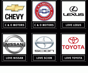 candomotors.com: 

	
		C & O Motors is a St Albans Chevrolet, Lexus, Nissan, Scion, Toyota, Used Cars dealer and a new car and used car St Albans WV Chevrolet, Lexus, Nissan, Scion, Toyota, Used Cars dealership.
	
	


C & O Motors is a St Albans Chevrolet, Lexus, Nissan, Scion, Toyota, Used Cars dealer with Chevrolet, Lexus, Nissan, Scion, Toyota, Used Cars sales and online cars. A St Albans WV Chevrolet, Lexus, Nissan, Scion, Toyota, Used Cars dealership, C & O Motors is your St Albans new car dealer and St Albans used car dealer. We also offer auto leasing, car financing, Chevrolet, Lexus, Nissan, Scion, Toyota, Used Cars auto repair service, and Chevrolet, Lexus, Nissan, Scion, Toyota, Used Cars auto parts accessories.