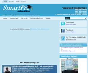 prodip-stan.com: SmartPro Education - Bimbel No.1 USM STAN 2011
Info USM STAN dan Bimbingan Belajar USM STAN