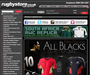 rugbystore.co.uk: rugbystore.co.uk - online rugby super store, rugby shirts, rugby boots, training, base layer, compression & RBS 6 Nations
Rugbystore.co.uk is the largest online rugby specialist in the UK. Visit rugbystore for the best prices on rugby jerseys, rugby shirts, base layer clothing, rugby boots, protective wear, headguards and shoulder pads and rugby balls from the worlds best brands like, Canterbury, Nike, adidas, KooGa, Under Armour, Optimum, Puma, Samurai, Skins and Gilbert.