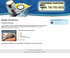 crawmerpainting.com: Painting Newark, OH - Crawmer Painting
Crawmer Painting provides professional painting services to Newark, OH. Call 740-763-3835 for free estimate.