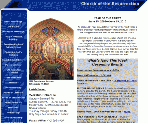 eressi.com: Church of the Resurrection Brookline
Resurrection Church 1100 Creedmoor Ave Pittsburgh, PA 15226 Brookline. Contact info,directions, calendar, bulletin, staff directory, Mass schedule, Faith Formation and Ministries