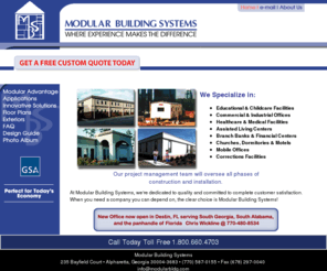 modularbldg.com: Modular Buildings | Modular Offices | Prefabricated Buildings - Modular Building Systems
Modular Building Systems has the solutions for you for your modular buildings and prefabricated buildings that will best fit your business needs.