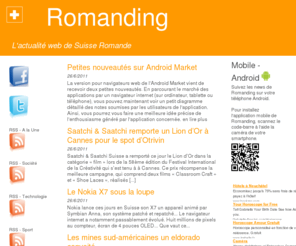 romanding.ch: Romanding
L'actualité de Suisse Romande revue par les blogs et médias sociaux du web.