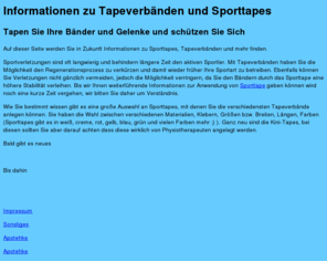 sporttape.info: Sportape.info
Informationen zu Sporttapes und deren Anwendungsmglichkeiten.