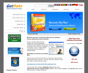 easy-file-recovery.com: Easy-file-recovery Recovers deleted files, find lost files, get back your deleted email - with free software from RecoverMyFiles
easy-file-recovery.com: Recover lost files and get back deleted items. Recover My Files scours the entire hard disks at the byte level to reconstruct lost data. Quickly and easily recover erased files, emptied from the recycle bin, lost due to a system crash, or from accidentally formatted drives. Even recover lost data that have never been saved!