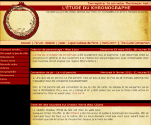 khronographe.net: Rolemaster - L'étude du Khronographe
Site dédié à Rolemaster et au jeu de rôle en période historique