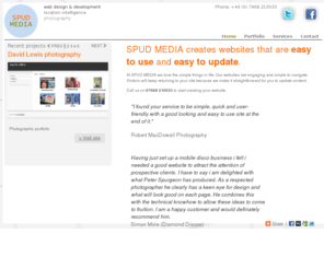 spudmedia.co.uk: SPUD MEDIA - web design & development | location intelligence | photography
Freelance web design and development based in London.