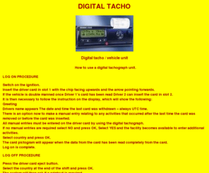 tachosltd.co.uk: digital tacho, tachograph card, Digital Tachographs
digital tacho explained