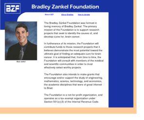 bradleyzankelfoundation.org: The Brad Zankel Foundation
