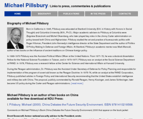 michaelpillsbury.net: Michael Pillsbury | Links to Press, Media and Publications
Michael Pillsbury is a consultant at the U.S. Department of Defense. Michael Pillsbury played a key role in the Stinger decision in Afghanistan