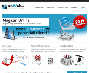 ro-shop.com: UNweb.ro :: aplicatii web la cheie.
Solutii web la preturi accesibile : magazin online la cheie, catalog de prezentare, catalog imobiliar, webdesign, promovare website.