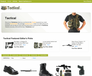 tactical.us: Tactical | Tactical Vests | Tactical Laser | Tactical Scopes | Tactical.us

				Shop now at Tactical.us where you can find all of the Tactical equipment you need, including Tactical Vests let's not forget Tactical Lasers. It does not matter what you're looking for we can help you find it with the lowest prices only found here at Tactical.us. Checkout securely online with the help of Tactical.us now!

			