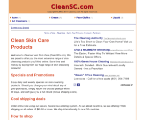 cleansc.com: Clean Skin Care Products | CleanSC.com
For clean and smooth skin buy cleansers and skin care products at cleansc.com!