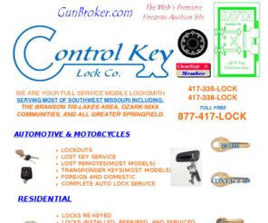 controlkeylockcompany.com: CONTROL KEY LOCK COMPANY
SAFES, AUTOMOTIVE LOCKS, LOST KEYS, CAR KEYS, MOTORCYCLE KEYS, CARD LOCKS, ACCESS CONTROLS, SAFE SALES, SAFE OPENING, GUN SERVICE, GUN SALES, COMMERCIAL DOOR HARDWARE,MASTER KEYING, RE-KEYING