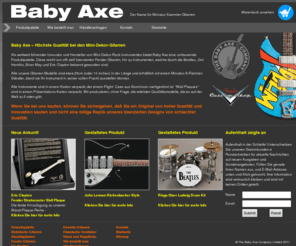 minigitarren.com: MINI GUITARS, MINIATURE ORNAMENTAL GUITARS FROM BABY AXE
The Baby Axe Company is the world's leading innovator and manufacturer of miniature ornamental rock instruments.