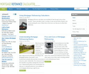 mortgagerefinancecalculator.org: Mortgage Refinance Calculator | Home
Mortgage Refinance Calculator