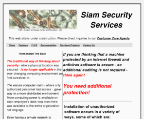 proactivesecure.com: Siam Security Services - Home Page
Siam Security Services ProActive Security Audit detects unauthorized software installation.