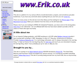 jericho.co.uk: Erik
Erik Carlson's Home Page
