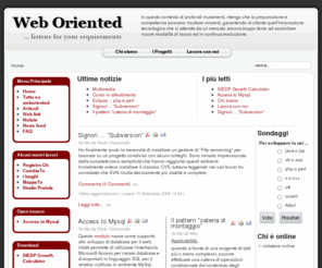 weboriented.it: Web Oriented
weboriented, listens for your requirements.