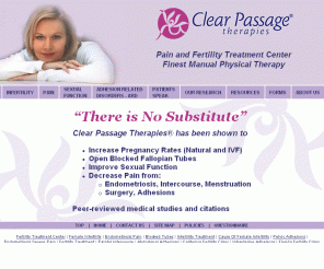 clearpassage.com: Fertility Treatment Center - Natural Fertility Treatment - Clear Passage Therapies
Fertility treatment center provides natural fertility treatment and finest manual physical therapy.