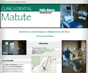 clinicadentalmatute.com: Servicios odontológicos Aldeanueva de Ebro. Clínica Dental Matute
Especialista en odontología, implantes, prótesis y cirugía. Solicite su cita.
