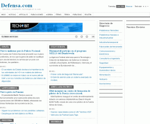 defensa.com: Defensa.com, ejércitos, armamento, tecnología en la web.
Defensa.com el portal de información sobre ejércitos, armamento, tecnología e industria de la Defensa y Seguridad del Grupo EDEFA.