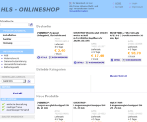 hls-onlineshop.com: HLS-ONLINESHOP | HOME
 Onlineshop für Heizungs-, Lüftungs- und Sanitärtechnik  HLS-ONLINESHOP