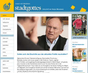 stadt-gottes.de: Willkommen - stadtgottes - Familienzeitschrift der Steyler Missionare
stadtgottes - Familienzeitschrift der Steyler Missionare