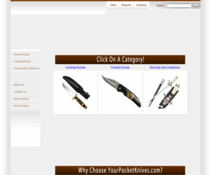 yourpocketknives.com: Hunting Knives, Survival Knives, Pocket knives | YourPocketKnives
We have a wide selection of high quality hunting, survival, bowie & pocket knives on sale.