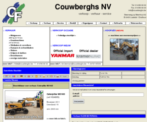 couwberghs.com: Couwberghs nv - VERKOOP - VERHUUR - SERVICE van Kramer, Ammann Yanmar en andere merken. - Tim Leemans
Couwberghs nv, uw partner in verkoop, verhuur en service van bouwmachines!