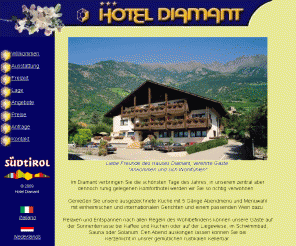 diamanthotel.com: Hotel Diamant Südtirol Ihr Hotel in Naturns bei Meran
Ihr Hotel in Südtirol in Naturns bei Meran - Ideal für Ihren Urlaub in Suedtirol / Italien